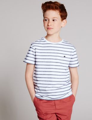 Pure Cotton Striped T-Shirt &#40;3-14 Years&#41;